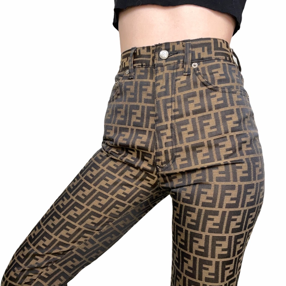 Authentic Fendi Zucca print pants